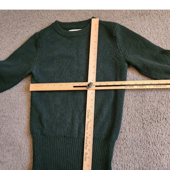 ISABEL MARANT Etoile Women's Sweater Small Green Wool Cuffed Waist Designer - Picture 5 of 8